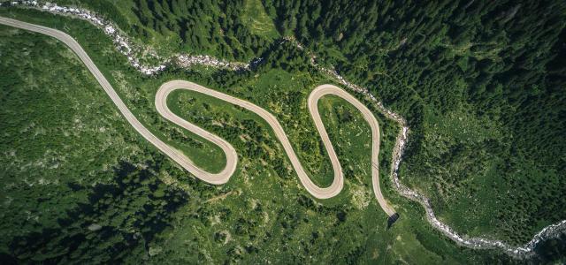 Windy road.